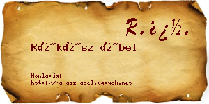 Rákász Ábel névjegykártya