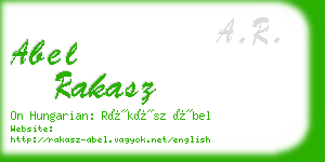 abel rakasz business card